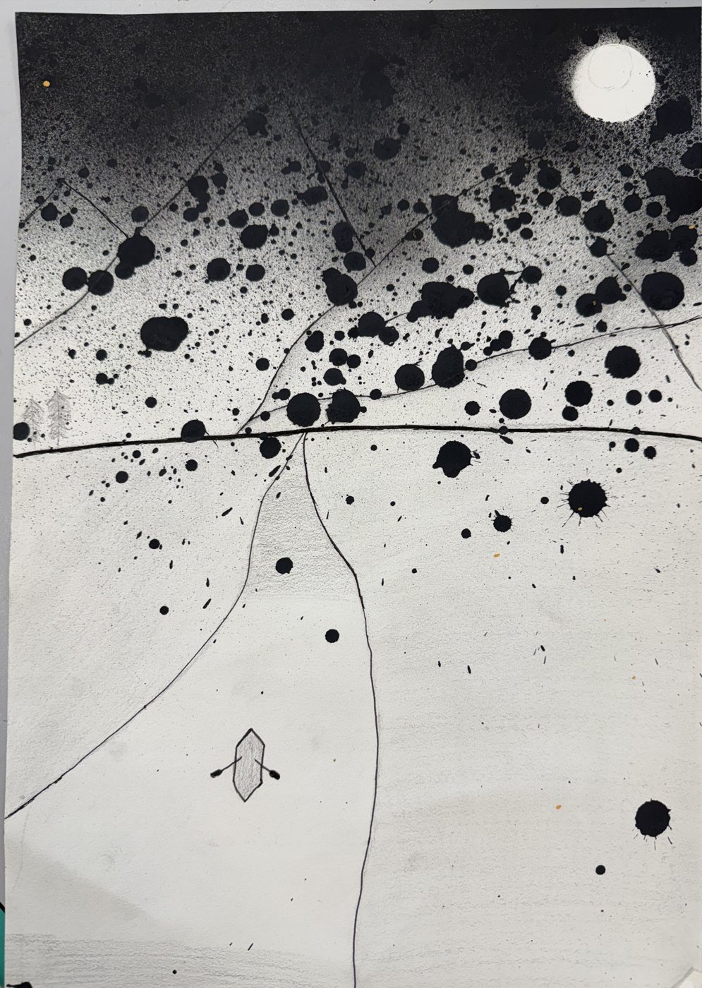 Croquis 04 — Nuit, le chemin