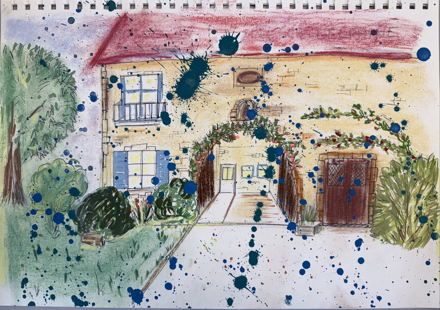 Croquis 12 — La maison au jardin